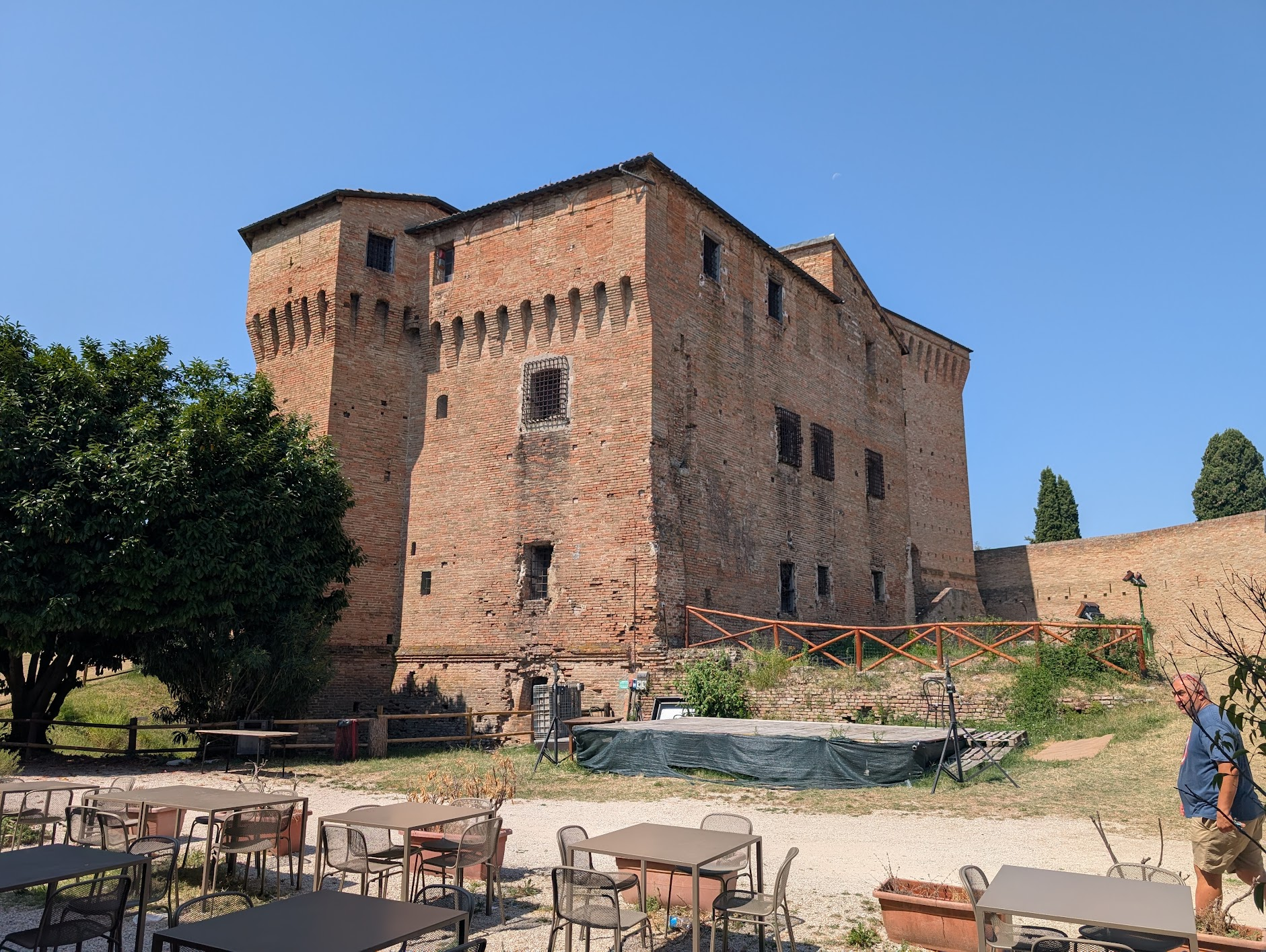 Historic walls and towers of the Rocca Malatestiana
