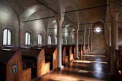 The historic Aula del Nuti at the Biblioteca Malatestiana